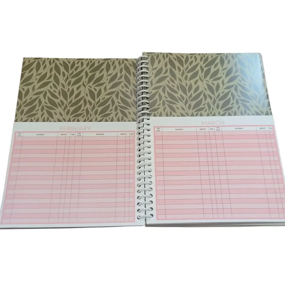 Yearly home finance book / organizer